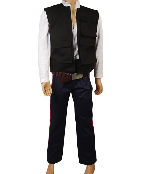 Han Solo ANH Full Costume A New Hope Halloween Cosplay Vest Shirt Pants