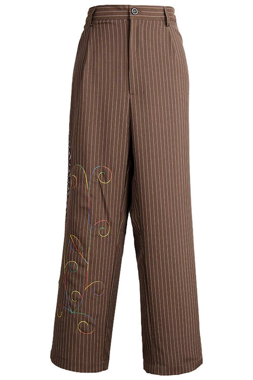 Mad Hatter Cosplay Alice in Wonderland Halloween Pinstripe Pant