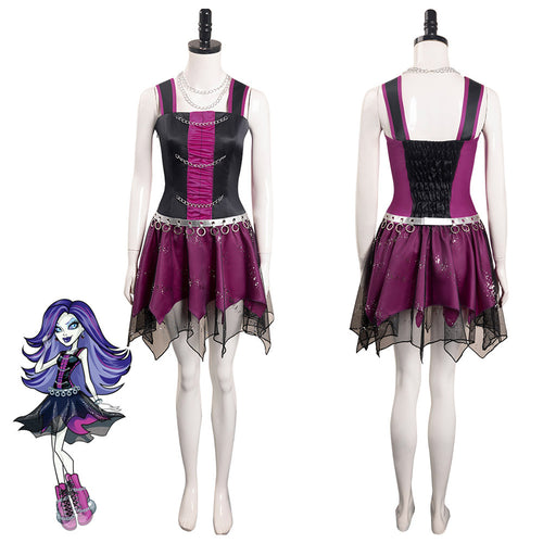 Monster High Spectra Vondergeist Cosplay Costume Dress Halloween Outfits Carnival Suit