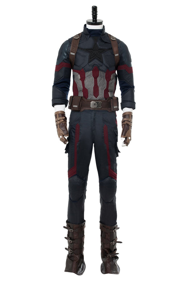 Captain America Infinity War Suit Steven Rogers Cosplay Full Set Outfits