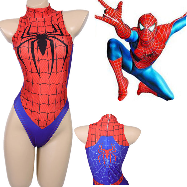 Tobey The Amazing Spider-Man Cosplay Spider Girl Monokini One Piece Swimsuit Superhero Jumpsuit