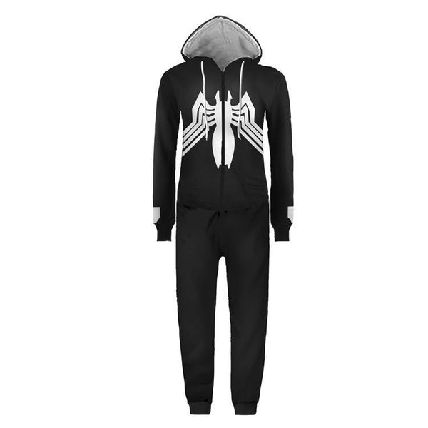 Marvel Spider-Man 2 Black Suit Venom Symbiote Peter Parker Costume Onesie Pyjamas