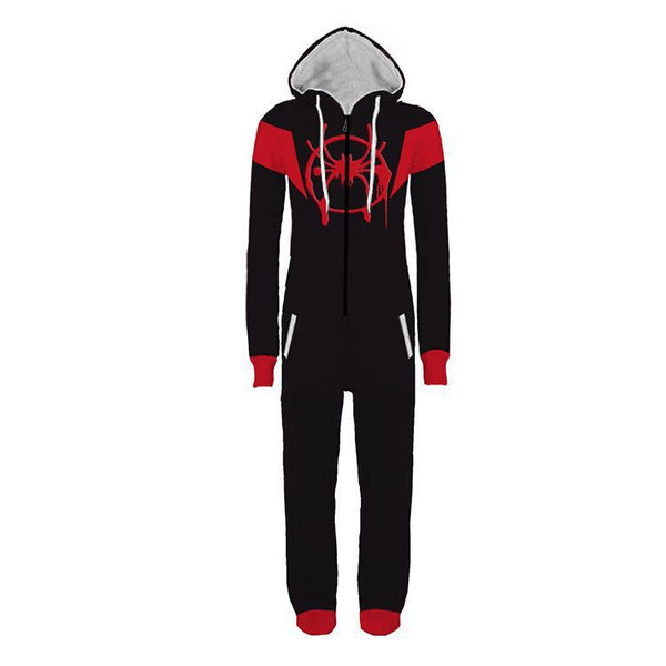 Miles Morales Spiderman Movie Unisex Onesie Sleepwear Kigurumi Cosplay Costume