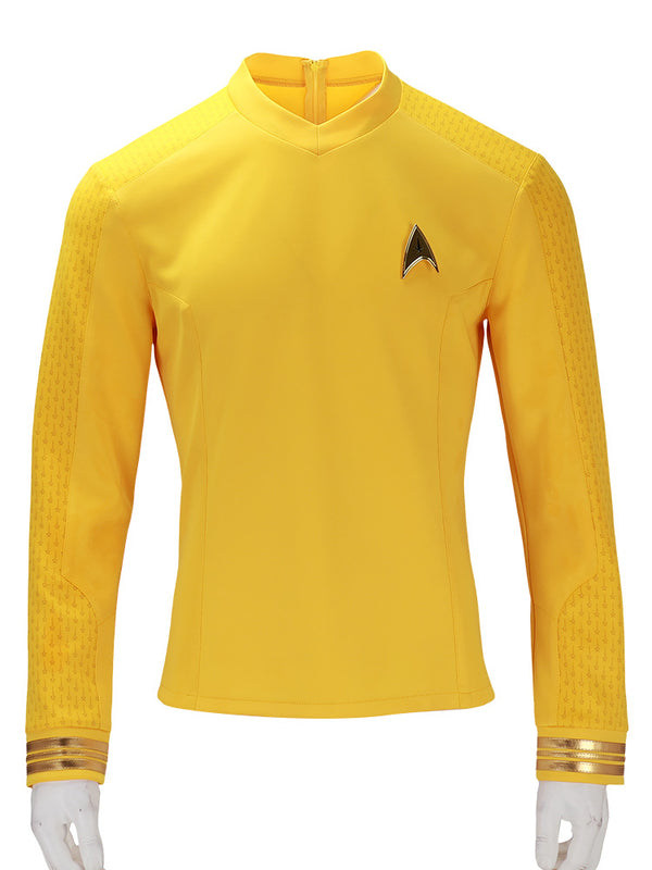 Strange New Worlds Captain Pike Gold Uniforms Startfleet Yellow Top Shirts