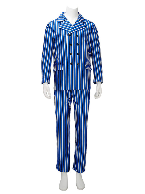 Fifth Doctor Blue Uniform Suit 15th Doctor New Look 60s Cosplay Costume