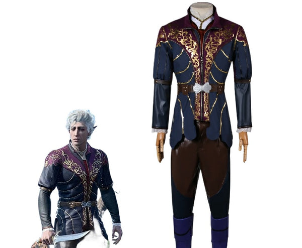 BG3 Astarion Costume Baldur's Gate 3 Halloween Cosplay Outfits Carnival Suit