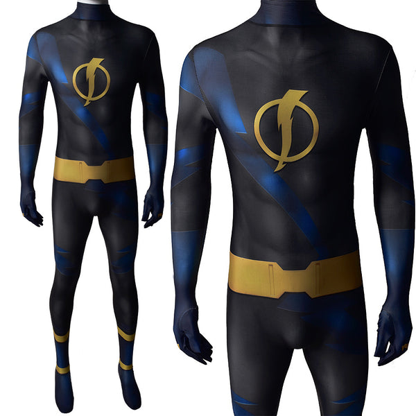 Static Shock Costume DC Justice League Superheroes Zentai Suits for Adults