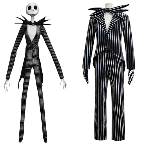 The Nightmare Before Christmas Jack Skellington Cosplay Costume Outfits Halloween Carnival Suit