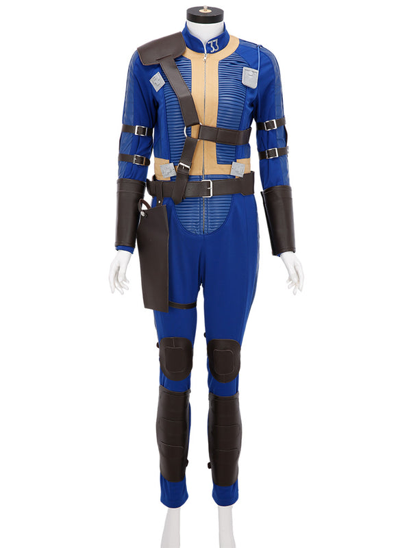 Fallout TV Vault 33 Dweller Lucy Blue Jumpsuit Full Set Party Carnival Halloween Cosplay Costume