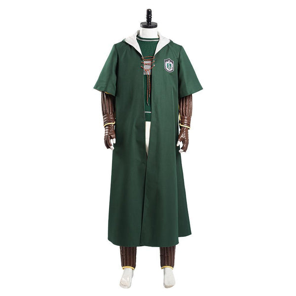 Harry Potter Slytherin Green Quidditch Magic Shool Uniform Outfits Cosplay Costume Halloween Carnival Suit