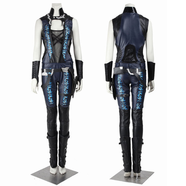 Guardians of The Galaxy Gamora Vest Cosplay Costume Blue Outfit for Women