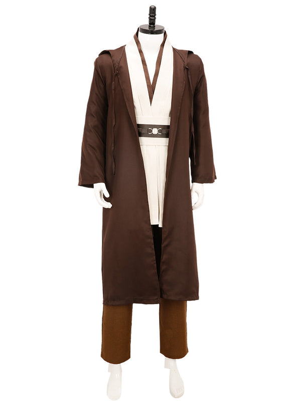 SW Obi Wan Kenobi Jedi White Outfit Cosplay Costume