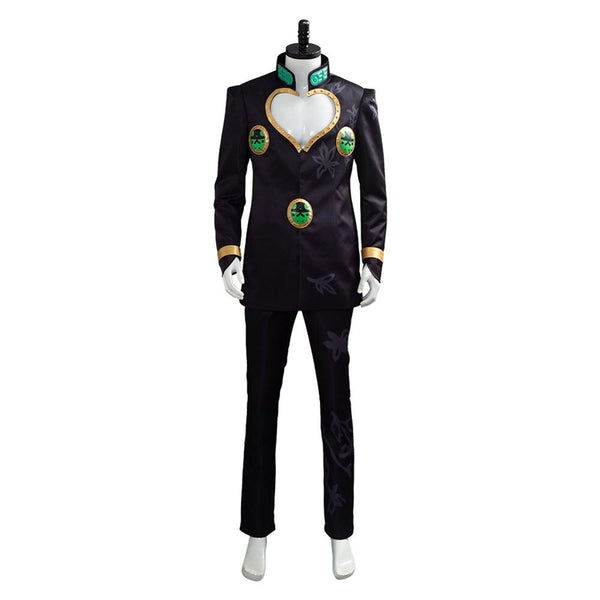 Jojos Adventure Giorno Giovanna Black Suit Halloween Costume