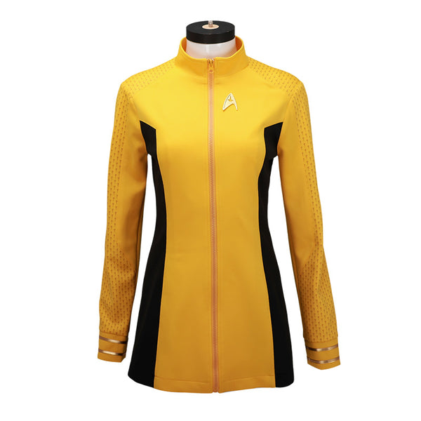 Strange New Worlds Cosplay Number One Gold Yellow Dress Starfleet Uniforms