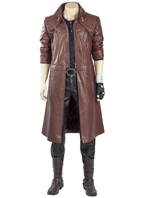 Devil May Cry V Dante Aged Outfits Cosplay Costumes for Men Whole Set Trenchcoat