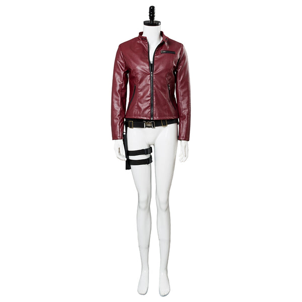 Resident Evil 2 Remake Claire Redfield Cosplay Costume Coat Accessories