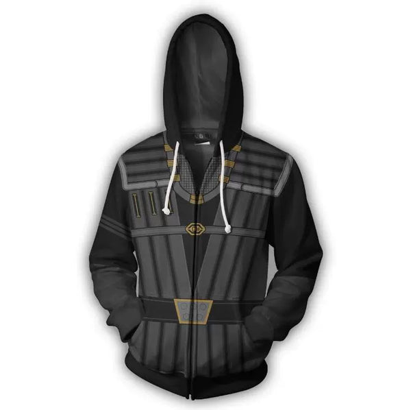 The Next Generation K'mtar Suit ST Klingon Uniform Zip-up Hoodie Cosplay Jacket Coat