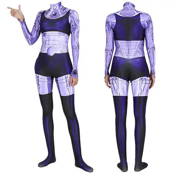 Blackfire Costume Teen Titans Cosplay Jumpsuit for Adults Kids