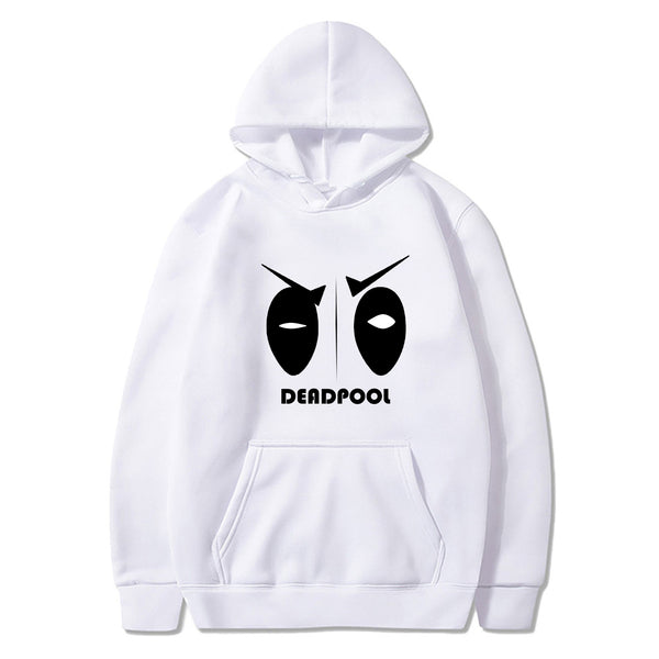 White Deadpool Costume Hoodie Marvel Superhero Cosplay 3D Print Hooded Pullover