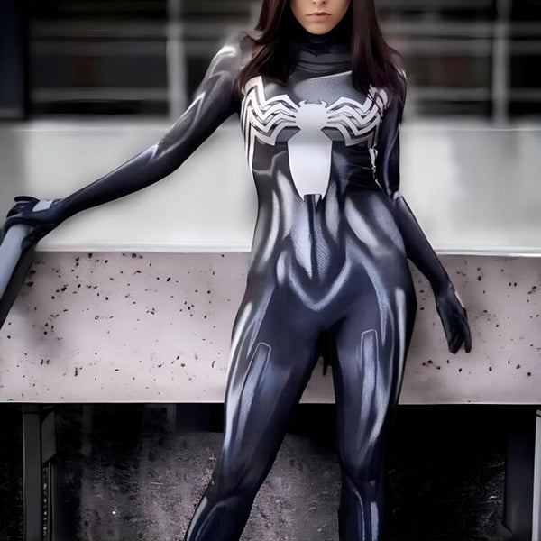 Anne Weying Women's Venom Costume She-venom Spider Woman Venom Cosplay Bodysuit