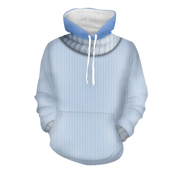 Sadness Inside Out Cosplay Blue Emotion Hoodie Pullover for Adults