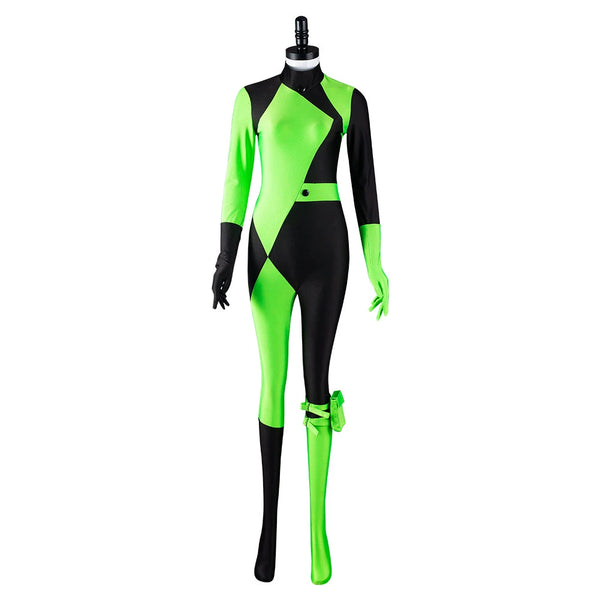 Kim Possible Shego Jumpsuit Outfits Cosplay Costume