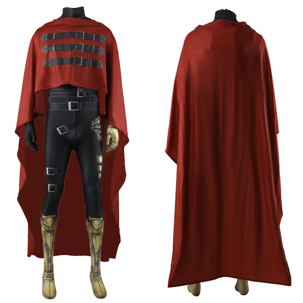 Vincent FF7 Rebirth Cosplay Costume Vincent Valentine Jumpsuit Outfit with Cape