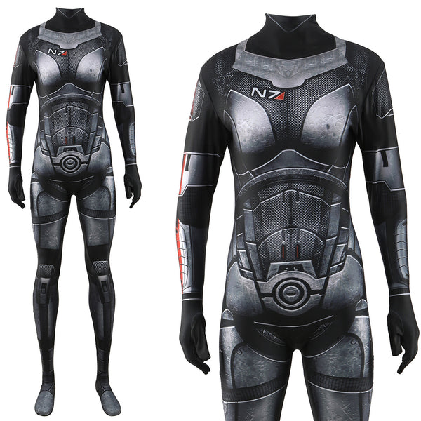 Mass Effect Femshep N7 Armor Cosplay Jumpsuit Combat Battle Suit