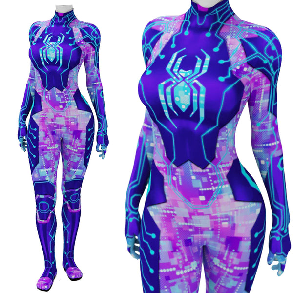 Margo Kess Spider-Byte Costume Spider Man Across The Spider Verse Cosplay Jumpsuit Bodysuit