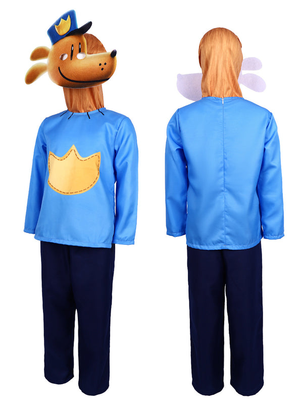Petey Dog Man Kids Book Characters Costumes Halloween Cosplay Suit