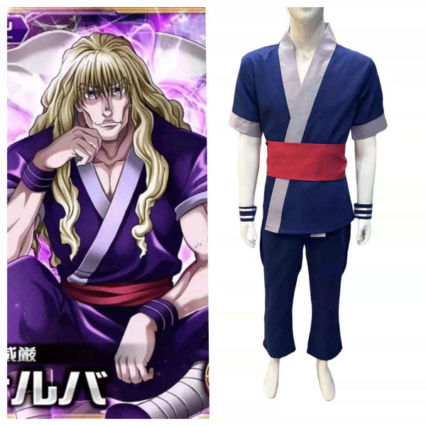 Anime HXH Silva Zoldyck Cosplay Hunter Hunter Assassin Family Outfit Party Costume