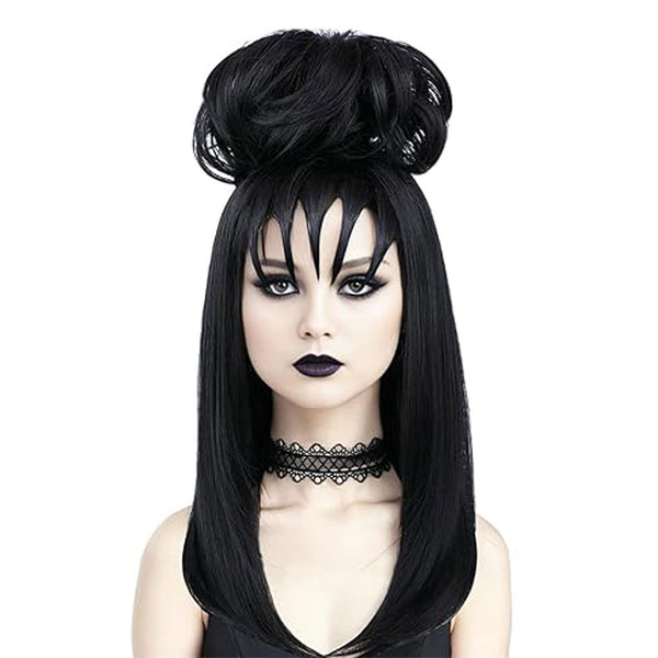 Beetlejuice Lydia Deetz Musical Black Cosplay Wig