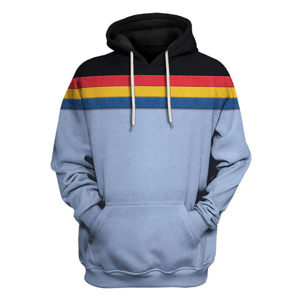 TNG Wesley Crusher Hoodie Halloween Costume 3D Print Pullover for Man