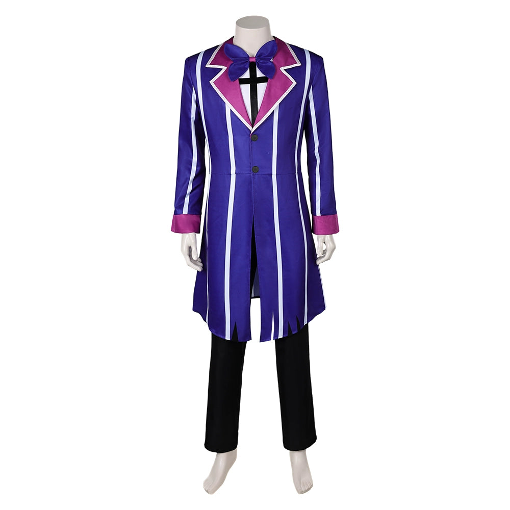 TV Hazbin Hotel Alastor Blue Purple Outfit New Cosplay Costume ...