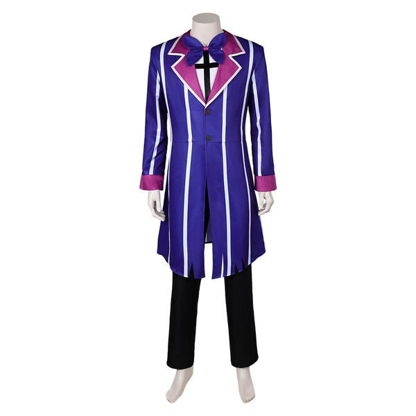 TV Hazbin Hotel Alastor Blue Purple Outfit New Cosplay Costume