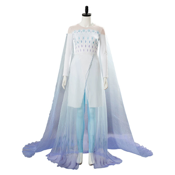 Princess Elsa White Dress Cosplay Costume