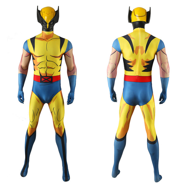 Wolverine X-Men97 Cosplay Costume Mens Halloween Jumpsuit Bodysuit