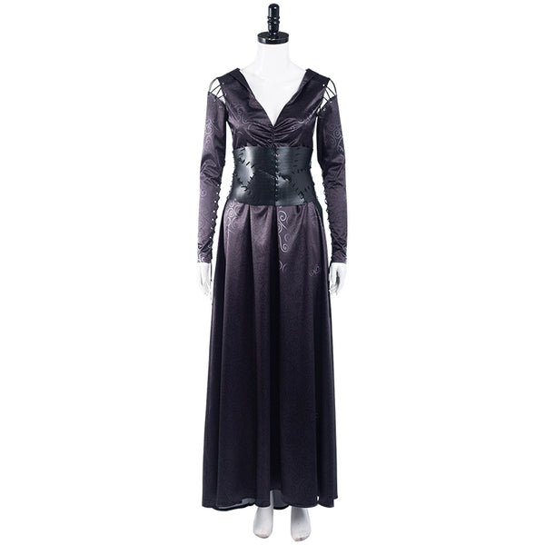 Bellatrix Lestrange Black Dress Halloween Cosplay Costume