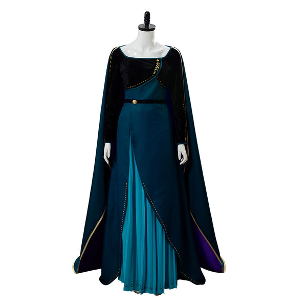 Elsa Dark Green Princess Dress Cosplay Costume