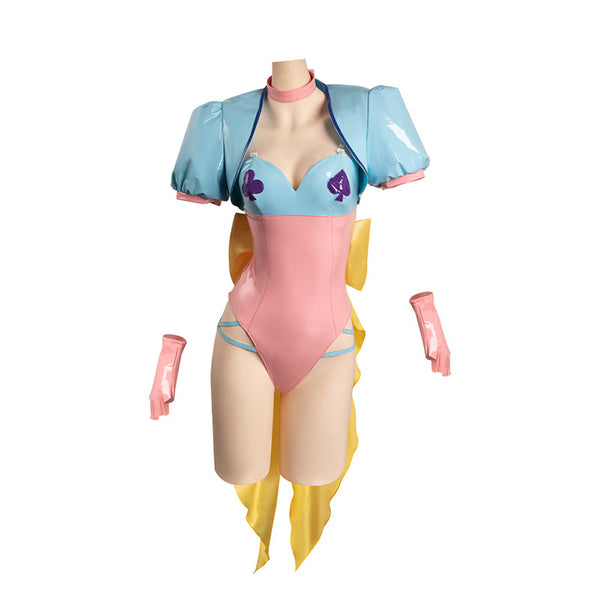 HXH Hisoka Female Costume Gender Bend Cosplay Bodysuit  Sexy Women Swimsuit