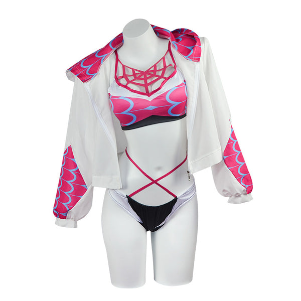 Spiderman Across The Spider Verse Gwen Stacy Cosplay Swimsuit Spider-Woman Bikini Suit