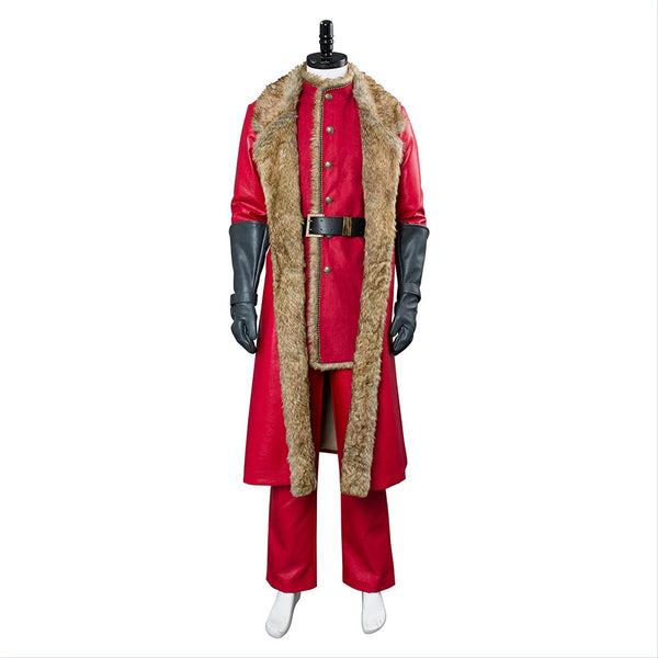 The Christmas Chronicles Santa Claus Red Outfits Cosplay Costume Festival Suit