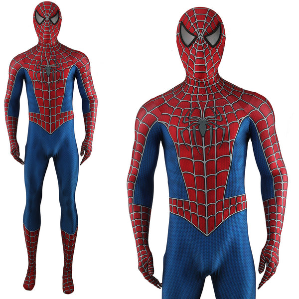 Sam Raimi Spiderman Suit Peter Parker Tobey Iconic Spider-Man Bodysuit Halloween Cosplay Costume