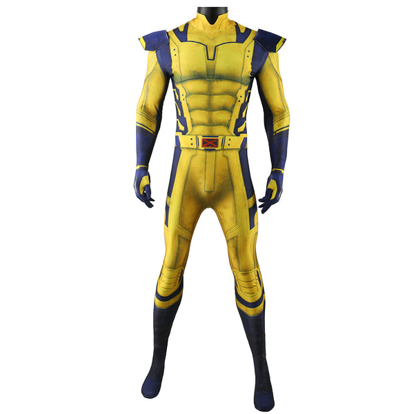 Deadpool 3 Logan Wolverine Cosplay Suit Halloween New Costume Jumpsuit Yellow Bodysuit