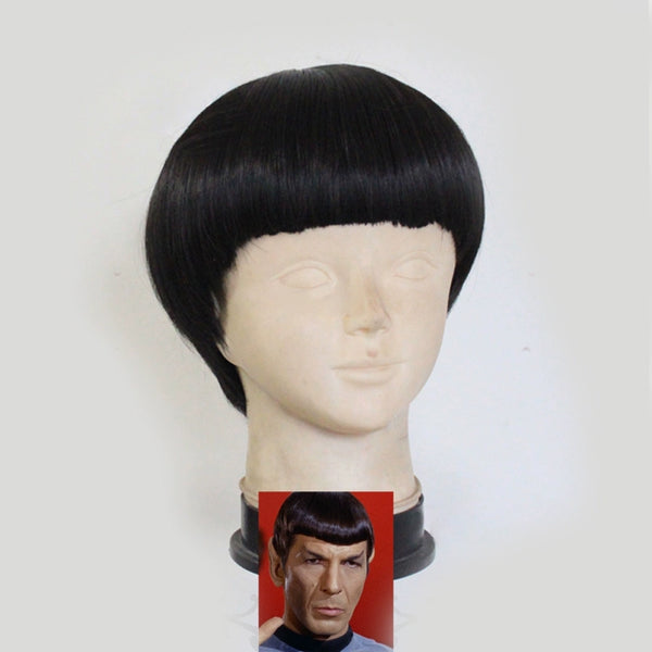 Star Trek Spock Wig Black Cosplay Man Short Hair