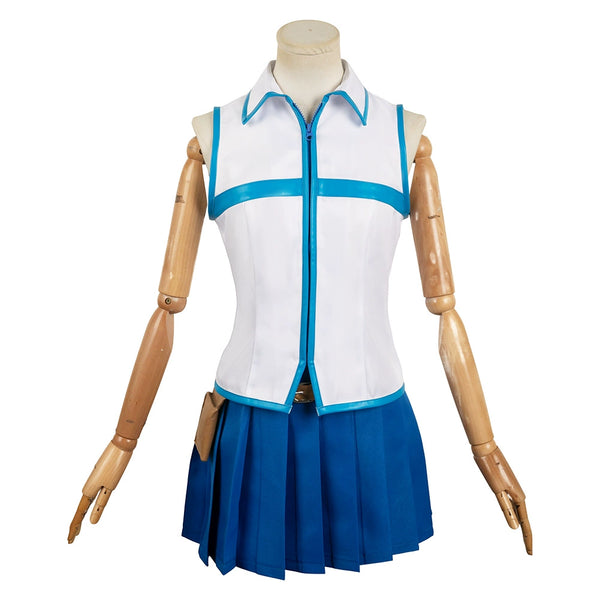 Fairy Tail Lucy Heartfilia Classic Outfit Halloween Cosplay Costume Uniform Dress