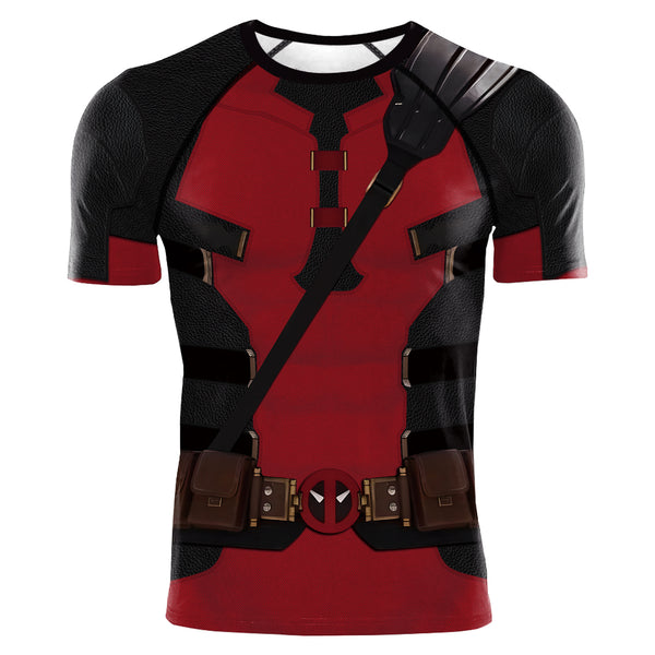 Marvel Deadpool and Wolverine Movie T-shirt Cosplay Sports Top