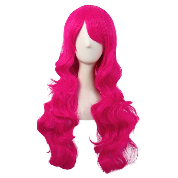 Starfire Cosplay Wigs Dark Pink Hair for Teen Titans Costume