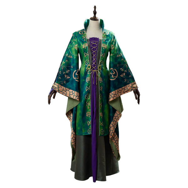 Hocus Pocus Winifred Sanderson Green Dress Cosplay Costume