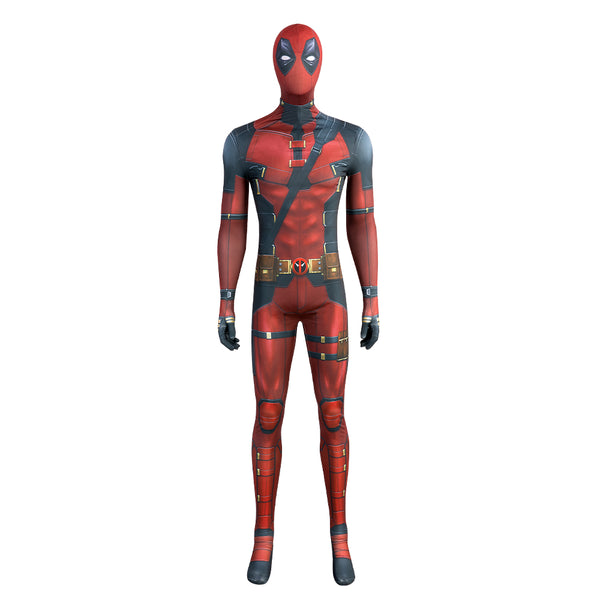 Movie Deadpool 3 Wade Winston Wilson Jumpsuit Halloween Onesie Cosplay Costume